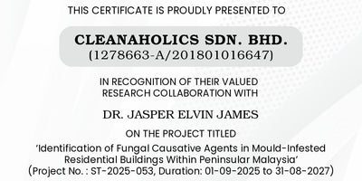 Cleanaholics® Receives Research Appreciation from Universiti Kebangsaan Malaysia for Advancing Mould Science in Malaysian Homes